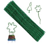 Fenrry 100Pcs Pipe Cleaners Chenille Stem Glitter Color for Pipe Cleaners DIY Arts Crafts Decorations Chenille Stems