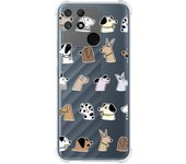 Funda Silicona Antigolpes para Realme Narzo 50A diseño Perros Dibujos