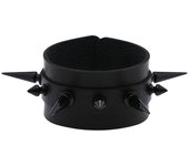2025 Black Goth Rings Bracelets For Women Punk Emo Spike Rivets PU Leather Bracelet Cuff Bangles Festival Jewelry Party Gift