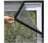 Mosquitera Autoadhesiva para Ventana, Red Transparente para Insectos y Gatos, 120x150 cm, Fácil de Instalar