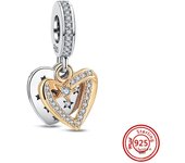 New Original 925 Silver Charms Beads Dangle Cup Pet Piece Puzzle Feet Blue Ship Fit Pandora Bracelest DIY Women Making Jewelry