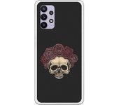 Funda compatible con Samsung Galaxy A32 5G - tatoo calavera mexicana dotwork
