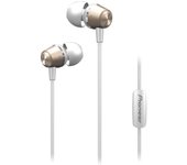 Pioneer SE-QL2T(G) Auriculares intraaurales (Cuerpo de Aluminio, Auriculares, Panel de Control, micrófono/Manos Libres, Ligeros, Compacto, para iPhone, Smartphones Android, Tablet)