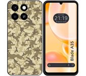 Tumundosmartphone Funda Silicona para Zte Blade A35 / A55 diseño Sand Camuflaje Dibujos