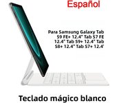 Smart Folio for Samsung Galaxy Tab S9 S8 S7 FE Plus 12.4 for Tab S9 FE+ S9+ S8+ S7+ 12.4" TouchPad Backlight Magic Keyboard Case