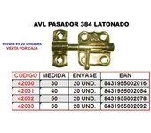 Avl pasador 384 latonado 30 mm. (caja 20 unidades)
