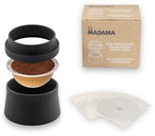Madama - Kit de relleno de cápsulas reutilizable y recargable compatible con Nespresso Very y Vertuine, con 100 tapas adhesivas de Aluminio.