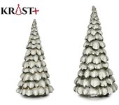 Arbol navidad blanco luz led 47 cm