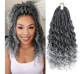8 Packs Goddess Box Braids Crochet Hair Synthetic 10 Inch Boho Crochet Box Braids With Curl Ends Box Braids Hair Extensions