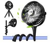 Ventilador portátil, LETIGO Mini ventilador pequeño con 2 trípodes de pie flexibles, ventilador de refrigeración de mano persona