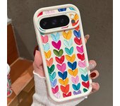 Colorful Love Heart Soft Case For Google Pixel 9 Pro XL 8 Pro 8A Solid Color TPU Silicone Phone Back Cover For Pixel 8 9 Pro