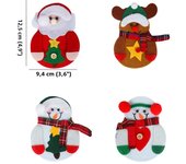 4 U 8 piezas, Cuchillo, TENEDOR, soportes para Vainilla, Adornos de Mesa de cena de Navidad, decoraciones de Papá Noel