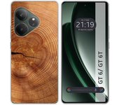 Tumundosmartphone Funda Silicona para Realme GT 6 / GT 6T 5G diseño Madera 04 Dibujos