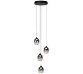Lucide TAMINO - Lámpara colgante - Ø 36 cm - LED Regul. - 4x5,2W 3000K - Negro