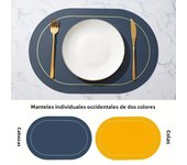 Table Leather Placemats Set of 1/4/6pcs,Washable for Dining,Heat-Resistant Non-Slip Insulation Waterproof Place Mats