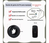 Luggage PU Rubber Wheel Replacement Accessories Repair Trolley Suitcase Travel Password Box Wear-Resistant Compression Rollers