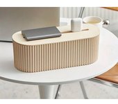 Decodificador de cable Moonlight blancoOrganizador de cablesGestión de cablesDecodificador de cablePara ocultar cablesEstación de cargaCaja de almacenamientoOrganizador de escritorio31 centímetros