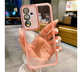 Phone Case For Samsung S23 Ultra S24 S21 FE S22 Plus M13 M33 M53 M14 M54 A55 Camera Protection Film Transparent Silicone Cover