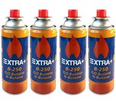 Cartucho de Gas ISO-250 Butano y N-Butano 227g 400ml, Bombona de gas, Recambio Lata de Gas para Hornillo portátil de camping  o Soplete Quemador