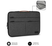 Funda Subblim Air Padding 360 Sleeve para Portátiles hasta 14'/ Gris Oscuro