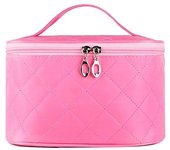 Neceser de maquillaje con diseño de cuadrícula para mujer, impermeable, organizador de artículos de tocador de viaje