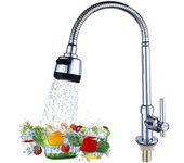 Grifo de Fregadero de Cocina, Acero Inoxidable Grifo de Cocina, Grifo de Cocina para Agua Con burbujeador y filtro (solo agua fría) (Grifo)