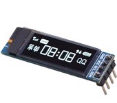 0.91Inch OLED Display Module, I2C Interface, 128X32 LCD Screen SSD1306 Blue/White Light, 3.3V5V