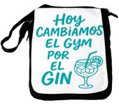 MERCHANDMANIA Bandolera reportero Mediana bolso frase graciosa hoy cambiamos el gyn por el gin bolsa mochila hombro