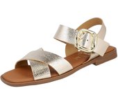 Shoes Sandalias Planas marca Oh! My Sandals para mujer en color metalizado
