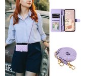 Long lanyard Flip Leather Case for Samsung Galaxy Note 20 Ultra 10 9 8 Plus A10 A20E A30 A50 A70 A51 A71 A21S Wallet Card Cover