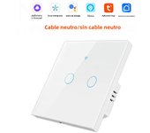 Smart EU Touch Sensor Switch Switches LED Crystal Glass Panel Wall Lamp Light Switch 1/2/3/4Gang No Neutral Wire APP Control