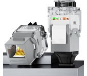 AMPCOM CAT7A CAT7 CAT6A CAT6 RJ45 Keystone Jack, Ratchet Lock STP Toolless Modular Coupler Zinc Alloy Module Jacks 10Gbps