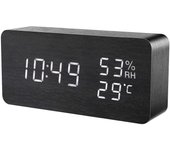 Reloj Despertador LED de Madera