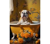 Cute and Funny Poster Cow on a Toilet Canvas Painting Bubble Bath and Wine Prints Black and White Wall Art Home Bathroom Decor