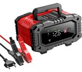 FOXSUR 20A/10A Car Motorcycle Battery Charger 12V/24V Smart Charger Lithium AGM GEL Lead-Acid LiFePO4 Battery Chargers1 Set