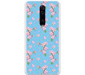 Funda compatible con Xiaomi Mi 9T (Redmi K20) - Patron flores rosas con fondo azul