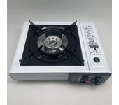 Blanco Horno portátil para exteriores, Embalaje con caja de color，estufa de gas ajustable de 2900 W, estufa liviana, equipo de cocina para acampar, equipo de emergencia, perfecto para cocinar en campamentos, compatible con carrito o cilindro de gas.