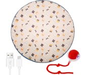 Cat Interactive Ball Toys Automatic Rolling USB Rechargeable Smart Pet Electric Games Phonation Automatic Rolling Ball Faux Tail