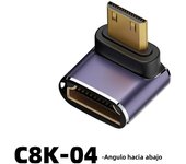 HDMI-Compatible Adapter 90 270 Degree Right Angle Male to Female Converter 8K HD Connector Mini / Micro HDMI-compatible Extender