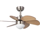 Ledkia Ventilador de Techo Orion Madera 81cm con Motor DC y Luz LED CCT