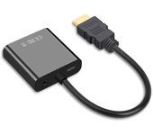 Adaptador HDMI a VGA, Conversor hdmi vga 1080P de Aluminio/Cable de Nylon/Contacto Chapado en Oro