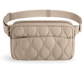 Riñonera colchada con Correa de hombro ajustable, Ligera, para Viajes, senderismo, running, Modern, Bandolera para Mujer