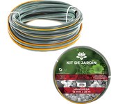 CM - Manguera de Jardín. Disponible a Elegir en Varios Tamaños Diferentes. Mangueras Jardín con Doble Tubo PVC con Polietileno de Alta Tenacidad. Manguera de Triple Capa, Resistente, Duradera, Transportable, Flexible. Manguera Verde de Exterior