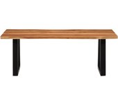 vidaXL Mesa de centro madera maciza de acacia 110x55x40 cm Marrón miel, Natural, Mesita de Salón o Comedor o Auxiliar Mesa de Café Meuble Salón