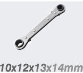 4-in-1 Wrench Double Head Ring Ratchet Wrench 6/8/9/10/11/12/13/14/15/16/17/18/19/21mm Chrome Vanadium Steel Ratchet Spanner Set