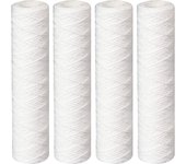 10 Inch PP Wound String Spun Sediment Replacement Filter for Reverse Osmosis System- 2.5" x 10"-5 Micron-4 Pack