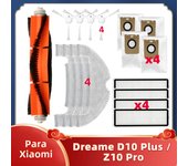FIt For Dreame Bot D10 Plus RLS3D / Z10 pro / L10 plus Robot Vacuum Cleaner Hepa Filter Mop Main Side Brush Dust Bag Parts