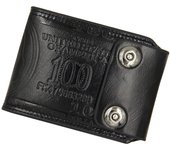 Nueva cartera corta de cuero sintético para hombre, estilo casual, con estampado de dólares estadounidenses y doble hebilla.