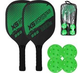 Pickleball Rackets Set Pickleball Paddle Set of 2 Rackets & 4 Pickleballs Balls Pickle-Ball Racquet with Balls Sports Accessory