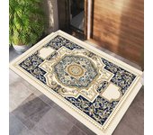 VIKAMA Crystal Velvet Water-absorbing Anti-skid Bath Mat Plaid Wood Floor Rug Mat Suitable For Bathroom, Living Room, Bedroom